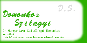 domonkos szilagyi business card